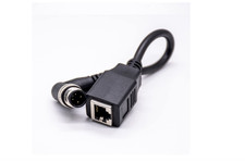 M12 4 Pin A Code Connector Male Right Angle to RJ45 8P8C Female Straight picture
