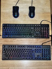 Lot of 2 ASUS K710 Wired USB Keyboard & M12 Mouse Bundles picture