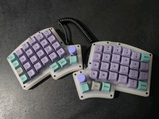 Keebio Iris Rev 8 Split Mechanical Keyboard Durock Shrimp Silent Tactile Acrylic picture
