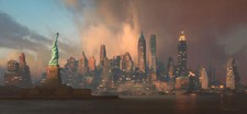 Landscape new york city art Custom Gaming Mat Desk picture