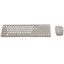 Wireless Mouse And Keyboard Kit With Russian Layout RU QWERTY White picture