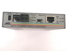 ST ETHERNET MEDIA CONVERTER RJ45 FIBRE OPTIC FIBER ALLIED TELESYN AT-MC14 MC14 picture