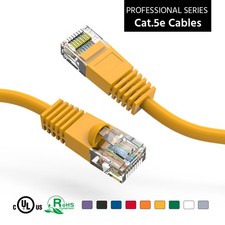 3Ft CAT5E UTP Ethernet Network Booted Cable Yellow picture