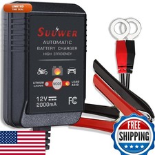 Suuwer 12V 2000mA Automatic Trickle Battery Charger Maintainer picture