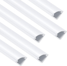 Zhiyo 5-Pack 85 In Corner Cable Concealer, White Cord Hider, Wire Cover picture