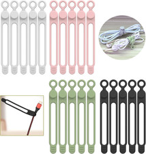 [20Park] Silicone Cable Ties,Reusable Cable Management Organizer picture