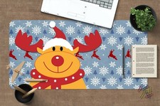 3D Cartoon Antelope G46 Christmas Non-slip Desk Mat Keyboard Pad An picture