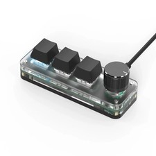 GGBEE Mini Mechanical Macro Keyboard 3-Key Hot Swap RGB Knob Wired picture