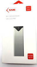 SSK SHE-C325 Pro M.2 NVMe SATA SSD Enclosure USB 3.2 Gen 2 10Gbps Aluminum picture