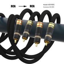 Pair Hifi XLR/RCA Audio Cable 5N Copper Balance Line Silver Plated Signal Wires~ picture