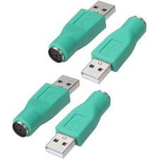 4 Pcs PS/2 to USB Adapter, PS/2 Female to USB A Male Converter Adapter, Green picture