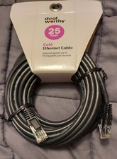 Deal Worthy 25ft  Cat 6 Ethernet Cable Up To 10 Gigabytes A Second  picture