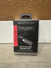 Platinum PT-CRSA1 UHS-I USB 3.2 SD MicroSD Memory Card Reader Black Open Box picture