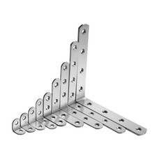 Stainless Steel Corner Braces Right Angle Plate Fence Shelf Repair Brackets picture