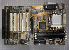 ASUS P5A Vintage Computer Motherboard, Super 7 Motherboard+ CPU+RAM.test picture