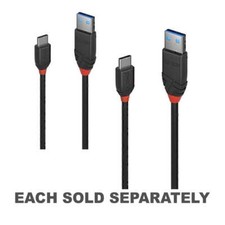 Lindy USB-C 3.1 to USB-A Cable 3A Black Line picture