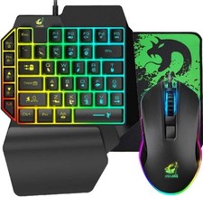 Teclado y Raton combo para PS4 Xbox One PC Computadora Gamer Teclado de una Mano picture