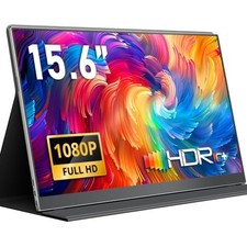 15.6 Inch Portable Monitor FHD IPS Travel Screen USB-C Plug & Play Display picture