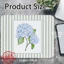 Sage Green Mouse Pad Blue Hydrangea Aesthetic Desk Mat 10.2