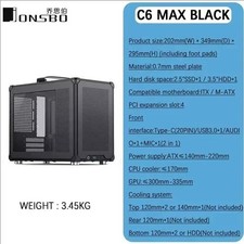 JONSBO C6 MAX MicroATX PC Case Mesh Tool-Free Side Panel Window Black picture