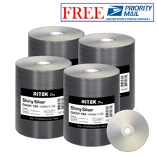 400 Pack Ritek Pro DVD-R 16X 4.7GB Shiny Silver Lacquer Blank Recordable Disc picture