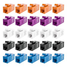 Ul-Listed CAT6 Keystone Coupler 25-Pack, Ethernet Coupler Female to Female, RJ45 picture