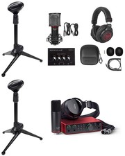 2-Person Podcast Recording Kit w/Scarlett 2i2 Studio 4th Gen Interface + Stands picture