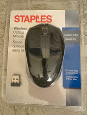 Staples Wireless Optical Mouse Black USB 1000 DPI 3-Button Scroll Wheel picture