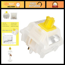 108PCS Pre-Lubed Linear 5-Pin Gateron Milky Yellow Pro V3 Keyboard Switches picture