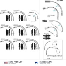 32Pc Bike Brake Cable Noodle Guide Set 90° 110° Bend Rubber Boots Black picture