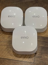 eero Pro 2nd Gen B010001 Tri-Band Mesh WiFi 3-Pack + 2 Wall Mounts picture