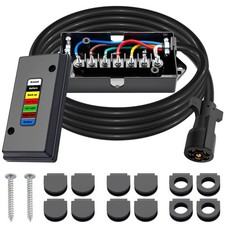 CheeMuii 7 Way Trailer Wiring Harness Kit 8 FT Trailer Cord with 7 Pin Trailer P picture