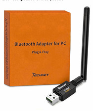 TECHKEY Bluetooth 6.0 USB-A Adapter 200M for PC/Laptop Plug & Play Low Latency picture