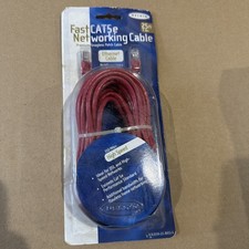 Belkin A3L850-25-RED-S RJ45 CAT5e FastCat5e Network Cable Male/Male Red 25ft NIP picture
