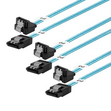 SATA-III Cable:12 Inches,3 Pack Thin 90-Degree SATA Right-Angle Cable 6-Gbps Dat picture
