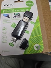 Vivitar - VIVCR46N-NOC - SDHC / Micro SD Card Reader Connect USB A / Micro USB picture
