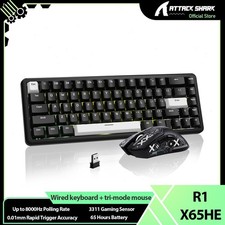 ATTACK SHARK X65HE Wired Magnetic Keyboard With R1 Wireless Gaming Mouse Set picture