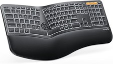 ProtoArc EK01 Backlit Bluetooth Ergonomic Keyboard Full Size Black picture