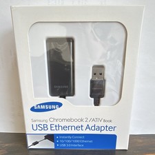 Samsung USB 3.0 to RJ-45 Ethernet Adapter for Chromebook 2/ATIV Book Black picture
