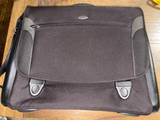 TUMI T3 FLIP FLAP BRIEFCASE COMPUTER BAG TRAVEL BLACK NYLON picture