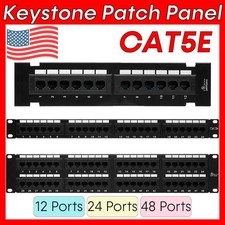 1U 2U Vertical Cat5e Patch Panel Mini 110 Type Rackmount RJ-45 568A/B Compatible picture