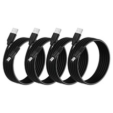 4Pcs USB to DC Power Cable 5.5x2.5mm, 5V 3A for LED Lights, 1.5 M/5Ft, Black picture