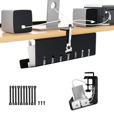 Syeeiex Under Desk Cable Management Tray, Cord Management, Black, 17inch | No... picture