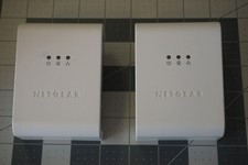 Two Netgear Powerline Adapters ( Xe104 & Xet1001 ) 85mbps Ethernet Switch... picture