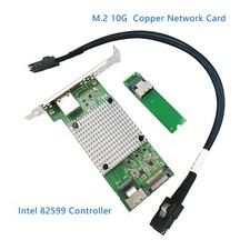 M.2 key M to 10G RJ45 Copper network Card  intel 82599 chipset with 8087 cable picture