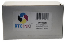 12 Ribbons for Epson ERC-30 / ERC-34 / ERC-38 Ribbons - Black Red ERC30 34 38BR picture