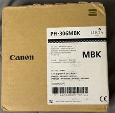 Canon PFI-306MBK Ink Tank Matte Black Expires 2016 New Sealed Box picture