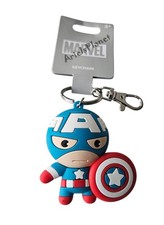 Disney Parks Marvel Captain America Figure Keychain Bag Charm with Lobster Claw picture