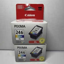 Lot Of 2 Canon 246XL Tri-Color Ink Fine Cartridges Pixma Genuine New Sealed picture