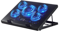 Base refrigerante para portátil con 5 ventiladores silenciosos, compatible con p picture